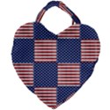 Red White Blue Stars And Stripes Giant Heart Shaped Tote View2