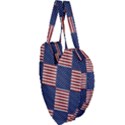 Red White Blue Stars And Stripes Giant Heart Shaped Tote View3