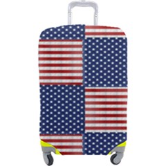 Red White Blue Stars And Stripes Luggage Cover (large) by yoursparklingshop