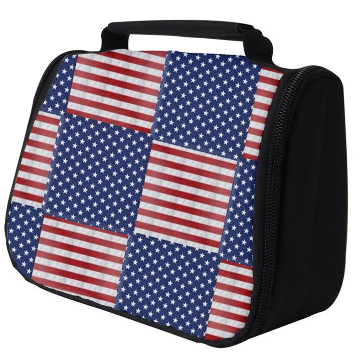 Red White Blue Stars And Stripes Full Print Travel Pouch (Big)