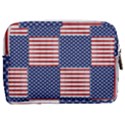 Red White Blue Stars And Stripes Make Up Pouch (Medium) View2