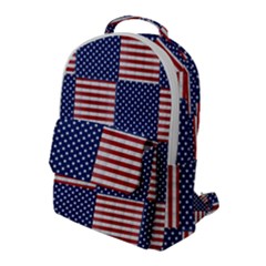 Red White Blue Stars And Stripes Flap Pocket Backpack (large) by yoursparklingshop