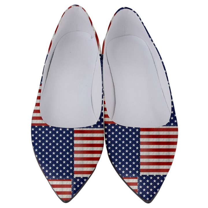 Red White Blue Stars And Stripes Women s Low Heels