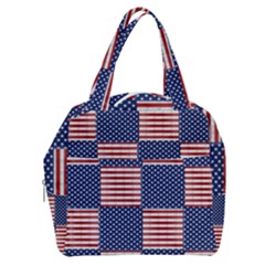 Red White Blue Stars And Stripes Boxy Hand Bag by yoursparklingshop