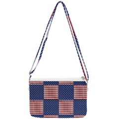 Red White Blue Stars And Stripes Double Gusset Crossbody Bag by yoursparklingshop