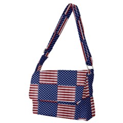 Red White Blue Stars And Stripes Full Print Messenger Bag (m) by yoursparklingshop