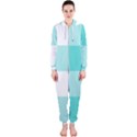 Turquoise And White Buffalo Check Hooded Jumpsuit (Ladies)  View1