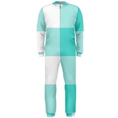 Turquoise And White Buffalo Check Onepiece Jumpsuit (men) 