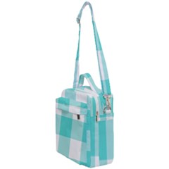 Turquoise And White Buffalo Check Crossbody Day Bag by yoursparklingshop