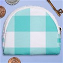 Turquoise And White Buffalo Check Horseshoe Style Canvas Pouch View2