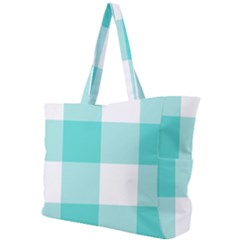 Turquoise And White Buffalo Check Simple Shoulder Bag by yoursparklingshop