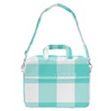 Turquoise And White Buffalo Check MacBook Pro Shoulder Laptop Bag  View2