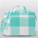 Turquoise And White Buffalo Check MacBook Pro Shoulder Laptop Bag  View3