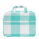 Turquoise And White Buffalo Check MacBook Pro Shoulder Laptop Bag  View4