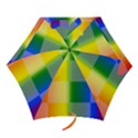 LGBT Rainbow Buffalo Check LGBTQ Pride Squares Pattern Mini Folding Umbrellas View1