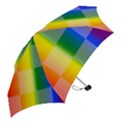 LGBT Rainbow Buffalo Check LGBTQ Pride Squares Pattern Mini Folding Umbrellas View2