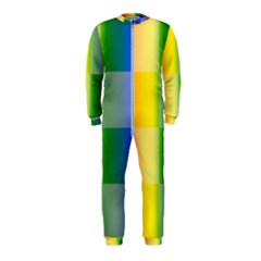 Lgbt Rainbow Buffalo Check Lgbtq Pride Squares Pattern Onepiece Jumpsuit (kids)