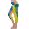 LGBT Rainbow Buffalo Check LGBTQ Pride Squares Pattern Capri Yoga Leggings View2