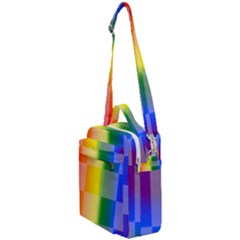 Lgbt Rainbow Buffalo Check Lgbtq Pride Squares Pattern Crossbody Day Bag by yoursparklingshop