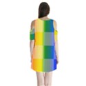 LGBT Rainbow Buffalo Check LGBTQ Pride Squares Pattern Shoulder Cutout Velvet One Piece View2