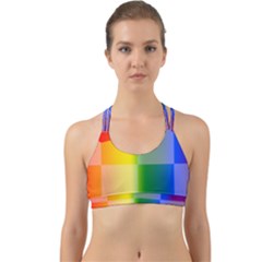 Lgbt Rainbow Buffalo Check Lgbtq Pride Squares Pattern Back Web Sports Bra by yoursparklingshop