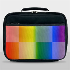 Lgbt Rainbow Buffalo Check Lgbtq Pride Squares Pattern Lunch Bag by yoursparklingshop