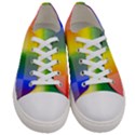 LGBT Rainbow Buffalo Check LGBTQ Pride Squares Pattern Women s Low Top Canvas Sneakers View1