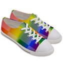 LGBT Rainbow Buffalo Check LGBTQ Pride Squares Pattern Women s Low Top Canvas Sneakers View3