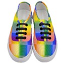 LGBT Rainbow Buffalo Check LGBTQ Pride Squares Pattern Women s Classic Low Top Sneakers View1