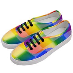 Lgbt Rainbow Buffalo Check Lgbtq Pride Squares Pattern Women s Classic Low Top Sneakers by yoursparklingshop