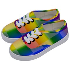 Lgbt Rainbow Buffalo Check Lgbtq Pride Squares Pattern Kids  Classic Low Top Sneakers by yoursparklingshop