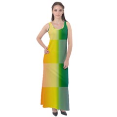 Lgbt Rainbow Buffalo Check Lgbtq Pride Squares Pattern Sleeveless Velour Maxi Dress by yoursparklingshop