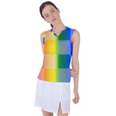 Lgbt Rainbow Buffalo Check Lgbtq Pride Squares Pattern Women s Sleeveless Sports Top by yoursparklingshop