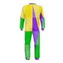 Purple Yellow Green Check Squares Pattern Mardi Gras OnePiece Jumpsuit (Kids) View2