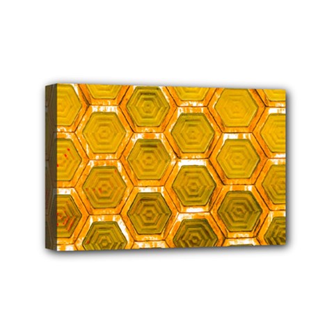 Hexagon Windows Mini Canvas 6  X 4  (stretched) by essentialimage