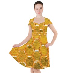 Hexagon Windows Cap Sleeve Midi Dress by essentialimage