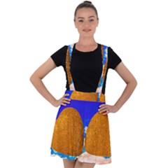 Two Hearts Velvet Suspender Skater Skirt