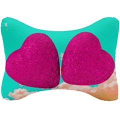 Two Hearts Seat Head Rest Cushion by essentialimage