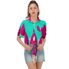 Two Hearts Tie Front Shirt  by essentialimage