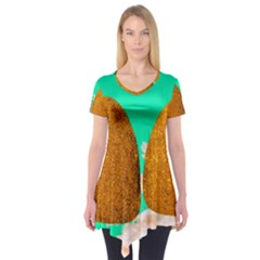 Two Hearts Short Sleeve Tunic  by essentialimage