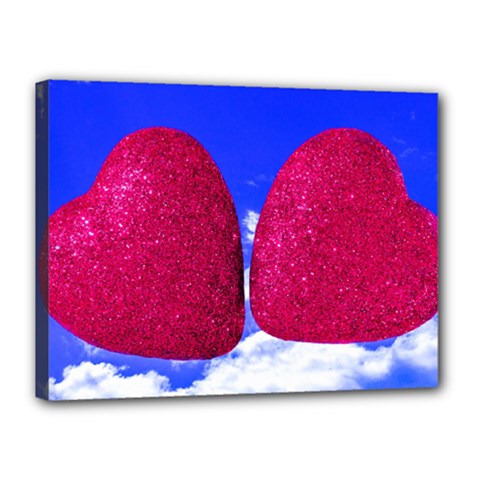 Two Hearts Canvas 16  X 12  (stretched) by essentialimage