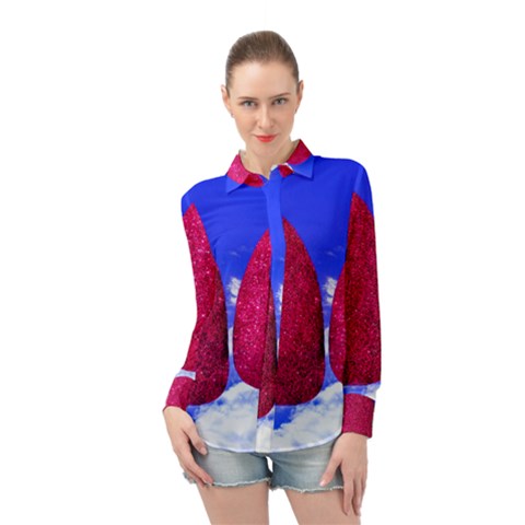 Two Hearts Long Sleeve Chiffon Shirt by essentialimage