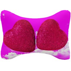 Two Hearts Seat Head Rest Cushion by essentialimage