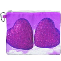 Two Hearts Canvas Cosmetic Bag (xxxl) by essentialimage