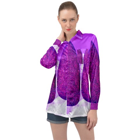 Two Hearts Long Sleeve Satin Shirt by essentialimage