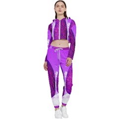 Two Hearts Cropped Zip Up Lounge Set by essentialimage