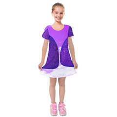 Two Hearts Kids  Short Sleeve Velvet Dress by essentialimage