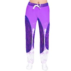 Two Hearts Women Velvet Drawstring Pants