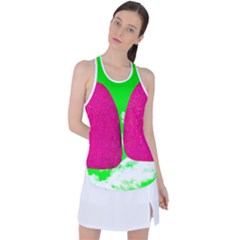 Two Hearts Racer Back Mesh Tank Top by essentialimage