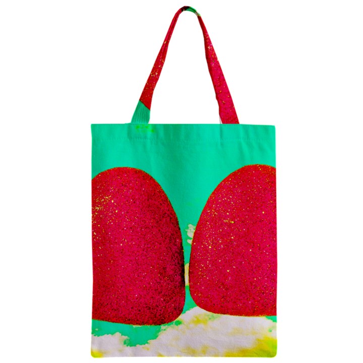 Two Hearts Zipper Classic Tote Bag